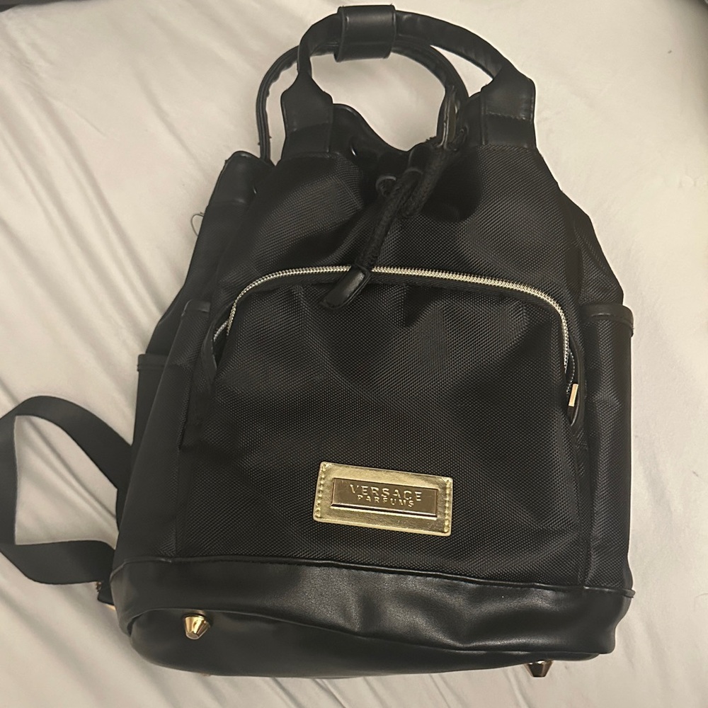Versace Black and Gold Men's Backpack